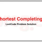 748-Shortest-Completing-Word-LeetCode-Problem-Solution