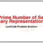 762-Prime-Number-of-Set-Bits-in-Binary-Representation-LeetCode-Problem-Solution