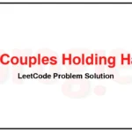 765-Couples-Holding-Hands-LeetCode-Problem-Solution