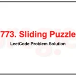 773-Sliding-Puzzle-LeetCode-Problem-Solution