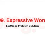 809-Expressive-Words-LeetCode-Problem-Solution