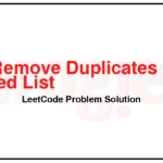 83-Remove-Duplicates-from-Sorted-List-LeetCode-Problem-Solution