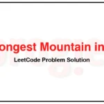 845-Longest-Mountain-in-Array-LeetCode-Problem-Solution