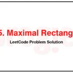 85-Maximal-Rectangle-LeetCode-Problem-Solution