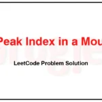 852-Peak-Index-in-a-Mountain-Array-LeetCode-Problem-Solution