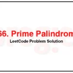 866-Prime-Palindrome-LeetCode-Problem-Solution