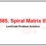 885-Spiral-Matrix-III-LeetCode-Problem-Solution