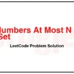 902-Numbers-At-Most-N-Given-Digit-Set-LeetCode-Problem-Solution