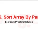 905-Sort-Array-By-Parity-LeetCode-Problem-Solution