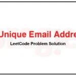 929-Unique-Email-Addresses-LeetCode-Problem-Solution