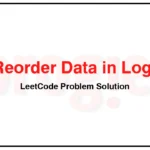 937-Reorder-Data-in-Log-Files-LeetCode-Problem-Solution