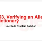 953-Verifying-an-Alien-Dictionary-LeetCode-Problem-Solution