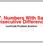 967-Numbers-With-Same-Consecutive-Differences-LeetCode-Problem-Solution