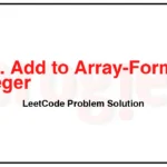 989-Add-to-Array-Form-of-Integer-LeetCode-Problem-Solution