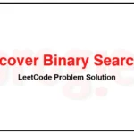 99-Recover-Binary-Search-Tree-LeetCode-Problem-Solution