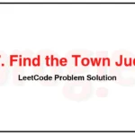 997-Find-the-Town-Judge-LeetCode-Problem-Solution