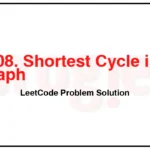 2608-Shortest-Cycle-in-a-Graph-LeetCode-Problem-Solution