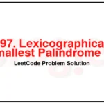 2697-Lexicographically-Smallest-Palindrome-LeetCode-Problem-Solution