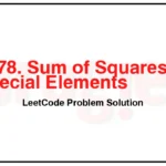 2778-Sum-of-Squares-of-Special-Elements-LeetCode-Problem-Solution