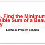 2834-Find-the-Minimum-Possible-Sum-of-a-Beautiful-Array-LeetCode-Problem-Solution