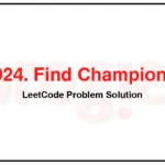 2924-Find-Champion-II-LeetCode-Problem-Solution