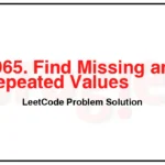 2965-Find-Missing-and-Repeated-Values-LeetCode-Problem-Solution