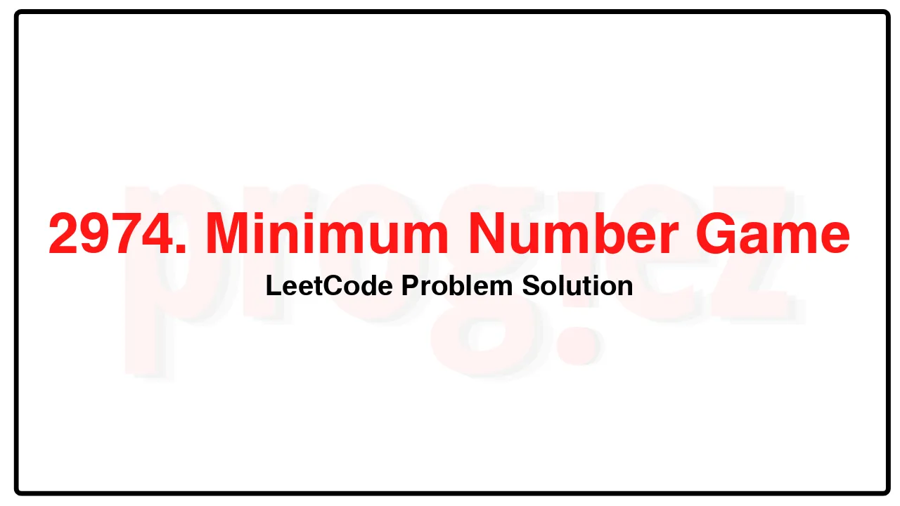 2974. Minimum Number Game LeetCode Solution image