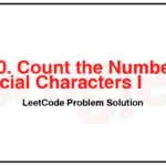 3120-Count-the-Number-of-Special-Characters-I-LeetCode-Problem-Solution