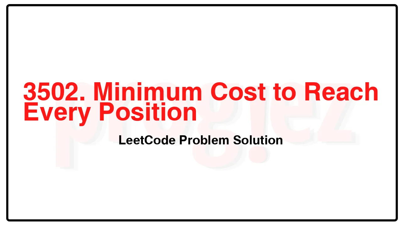 3502. Minimum Cost to Reach Every Position LeetCode Solution image