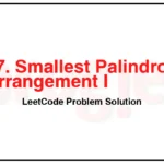 3517. Smallest Palindromic Rearrangement I LeetCode Solution 3517-Smallest-Palindromic-Rearrangement-I-LeetCode-Problem-Solution